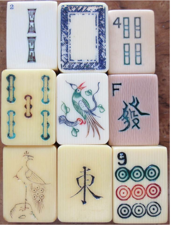 Any idea how old this Mah-jong set is and what material the stones are made  of? : r/Mahjong